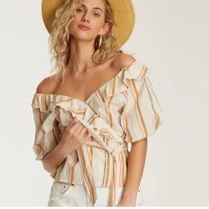 Billabong Babes All Day Wrap Top striped Size. Small